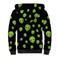 Alien Christmas Sherpa Hoodie Xmas Holiday Patterns - Wonder Print Shop