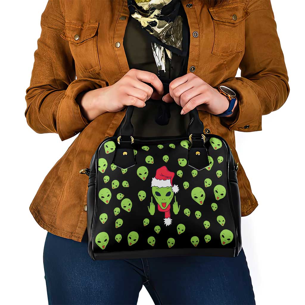 Alien Christmas Shoulder Handbag Xmas Holiday Patterns - Wonder Print Shop
