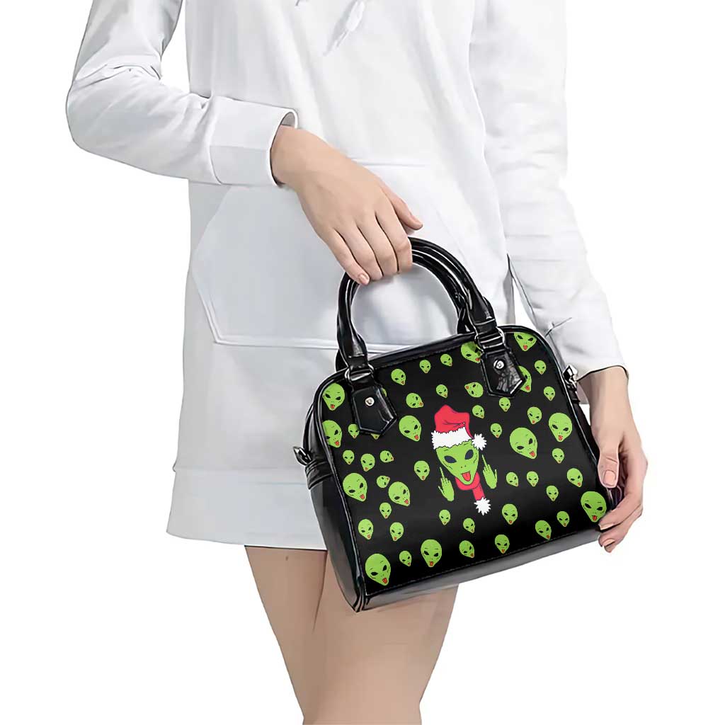 Alien Christmas Shoulder Handbag Xmas Holiday Patterns - Wonder Print Shop