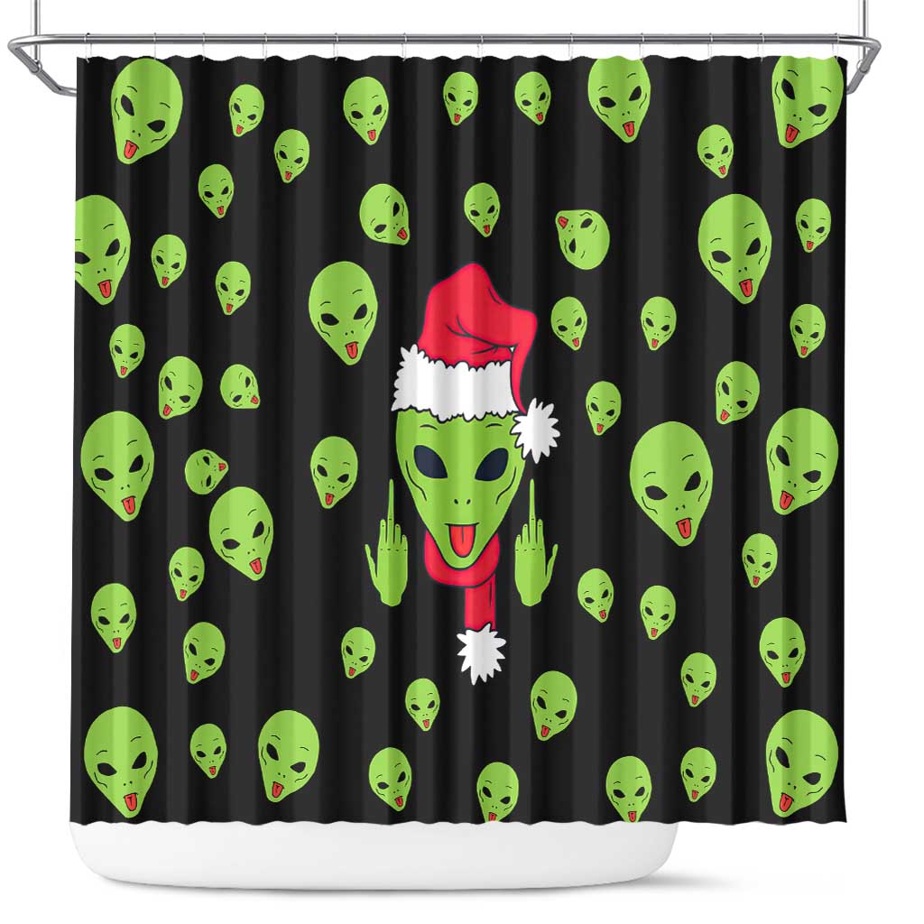 Alien Christmas Shower Curtain Xmas Holiday Patterns - Wonder Print Shop