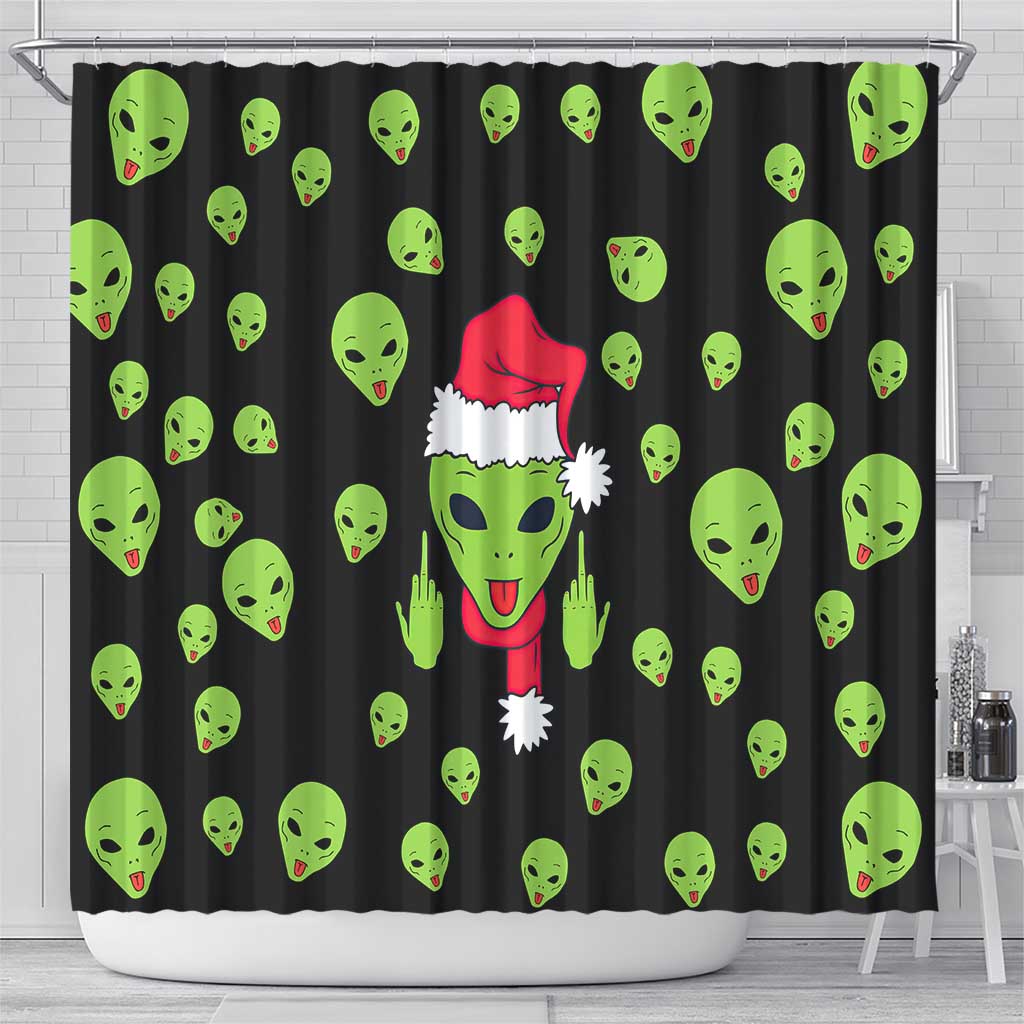 Alien Christmas Shower Curtain Xmas Holiday Patterns - Wonder Print Shop