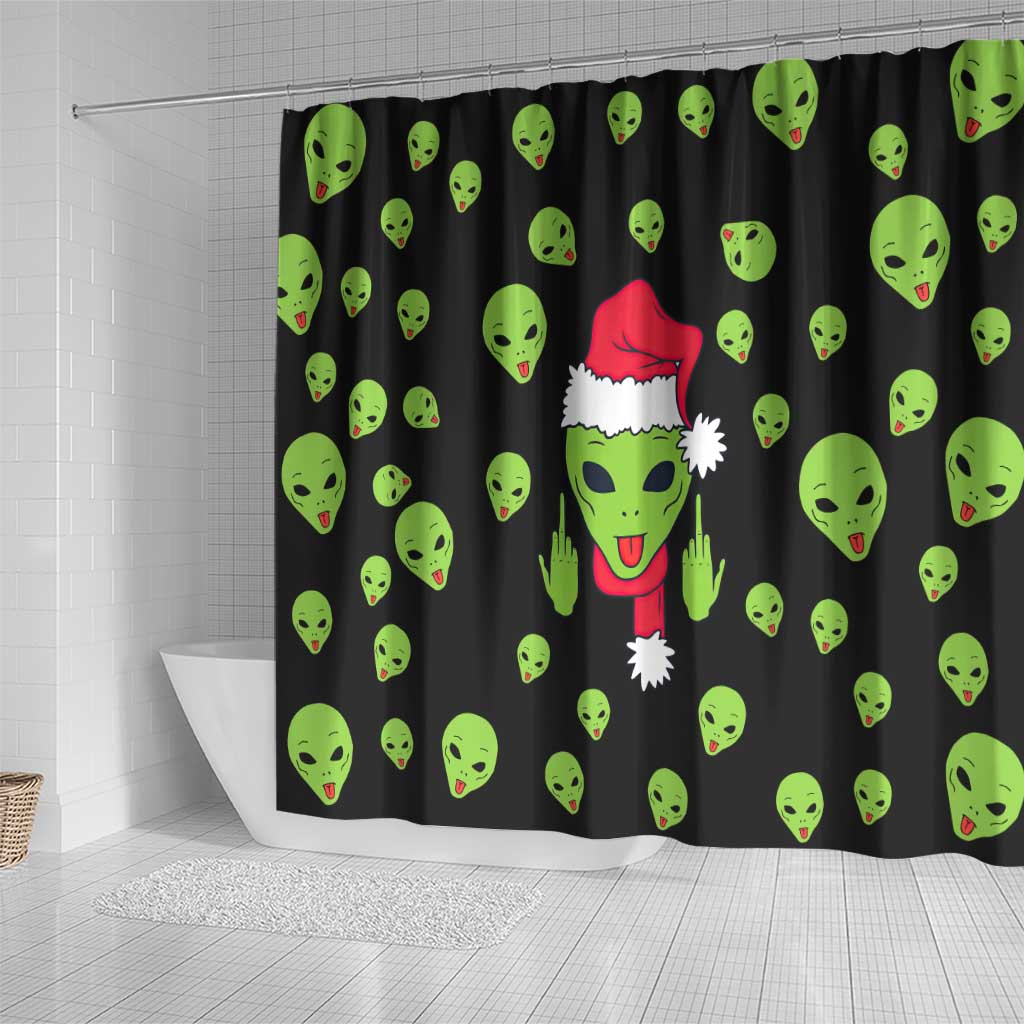 Alien Christmas Shower Curtain Xmas Holiday Patterns - Wonder Print Shop