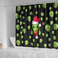 Alien Christmas Shower Curtain Xmas Holiday Patterns - Wonder Print Shop