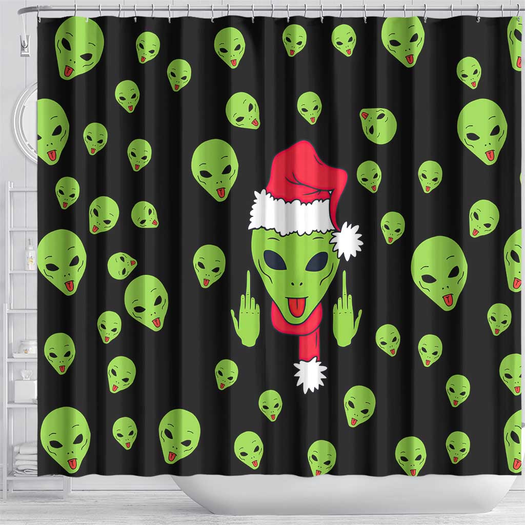 Alien Christmas Shower Curtain Xmas Holiday Patterns - Wonder Print Shop