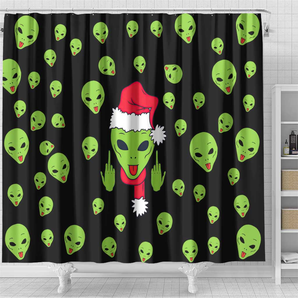 Alien Christmas Shower Curtain Xmas Holiday Patterns - Wonder Print Shop