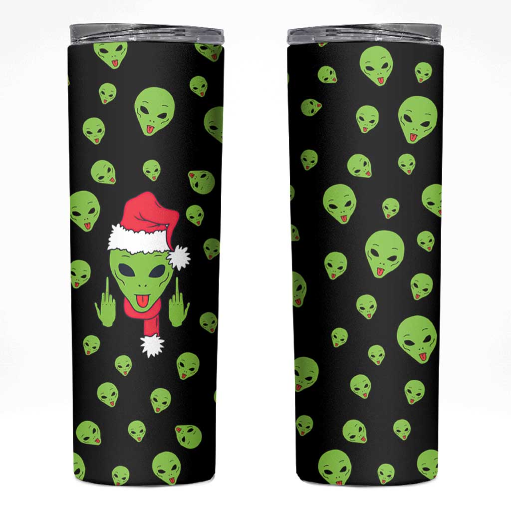 Alien Christmas Skinny Tumbler Xmas Holiday Patterns - Wonder Print Shop