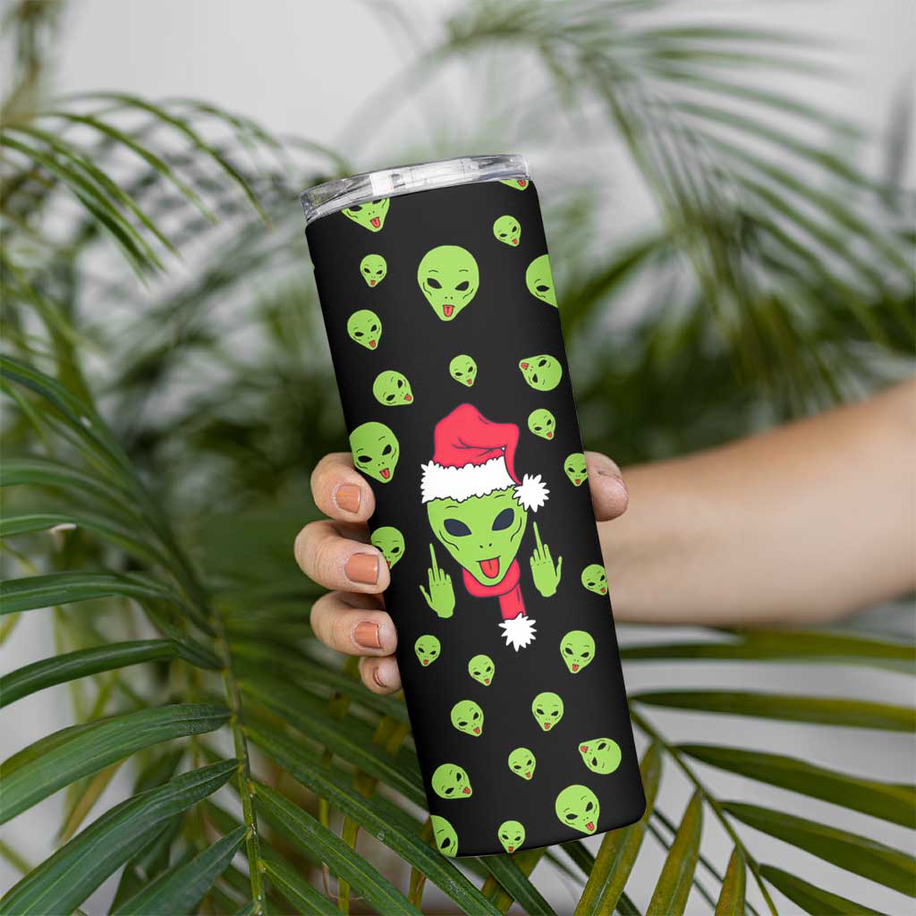 Alien Christmas Skinny Tumbler Xmas Holiday Patterns - Wonder Print Shop