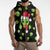 Alien Christmas Sleeveless Zip Hoodie Xmas Holiday Patterns - Wonder Print Shop
