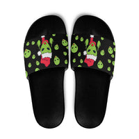 Alien Christmas Slide Sandals Xmas Holiday Patterns - Wonder Print Shop