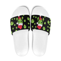 Alien Christmas Slide Sandals Xmas Holiday Patterns - Wonder Print Shop