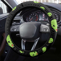 Alien Christmas Steering Wheel Cover Xmas Holiday Patterns - Wonder Print Shop