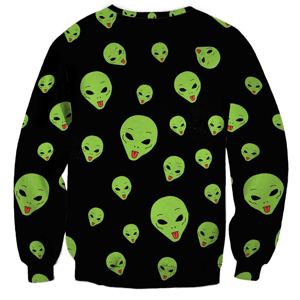 Alien Christmas Sweatshirt Xmas Holiday Patterns - Wonder Print Shop