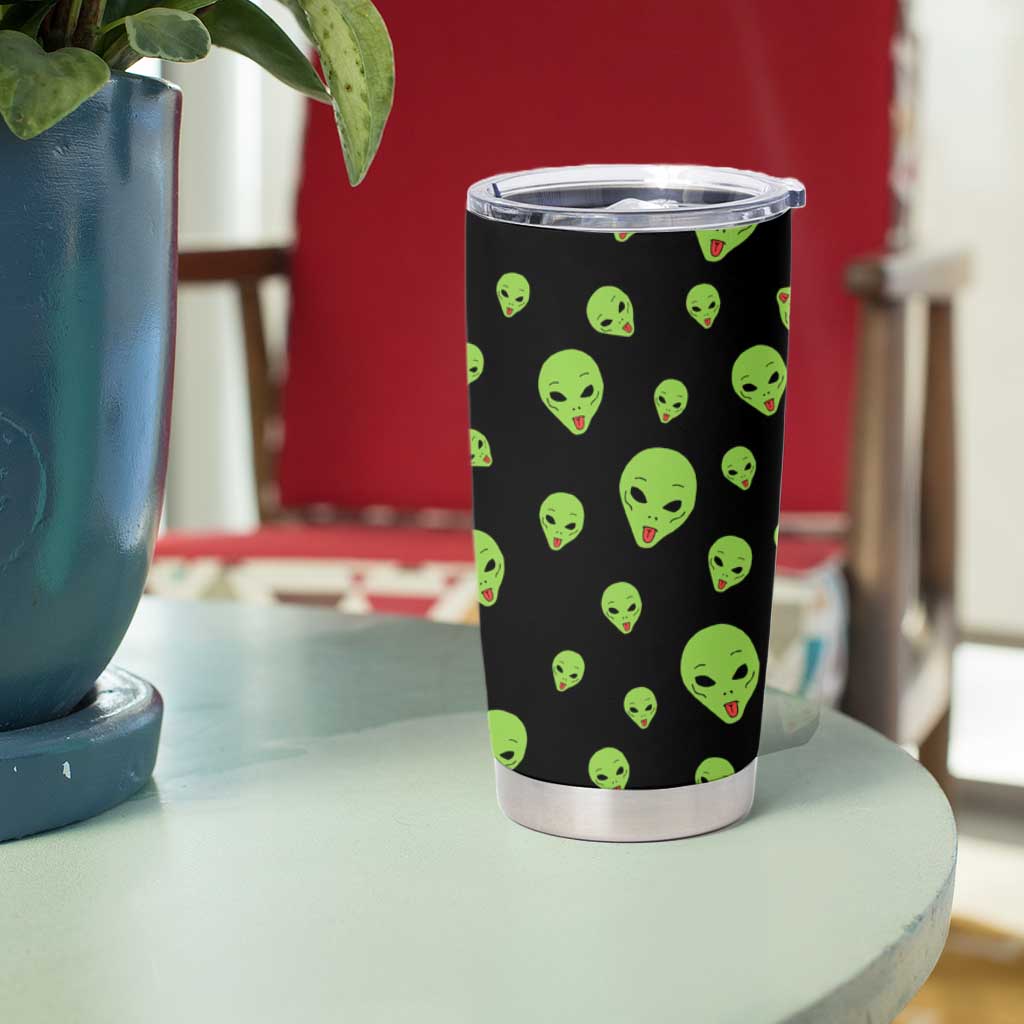 Alien Christmas Tumbler Cup Xmas Holiday Patterns - Wonder Print Shop