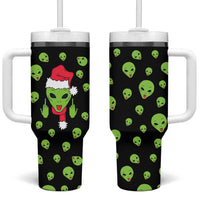 Alien Christmas Tumbler With Handle Xmas Holiday Patterns - Wonder Print Shop