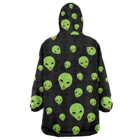 Alien Christmas Wearable Blanket Hoodie Xmas Holiday Patterns - Wonder Print Shop