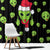 Alien Christmas Window Curtain Xmas Holiday Patterns - Wonder Print Shop