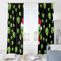 Alien Christmas Window Curtain Xmas Holiday Patterns - Wonder Print Shop