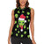 Alien Christmas Women Sleeveless Polo Shirt Xmas Holiday Patterns - Wonder Print Shop
