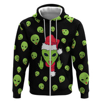 Alien Christmas Zip Hoodie Xmas Holiday Patterns - Wonder Print Shop
