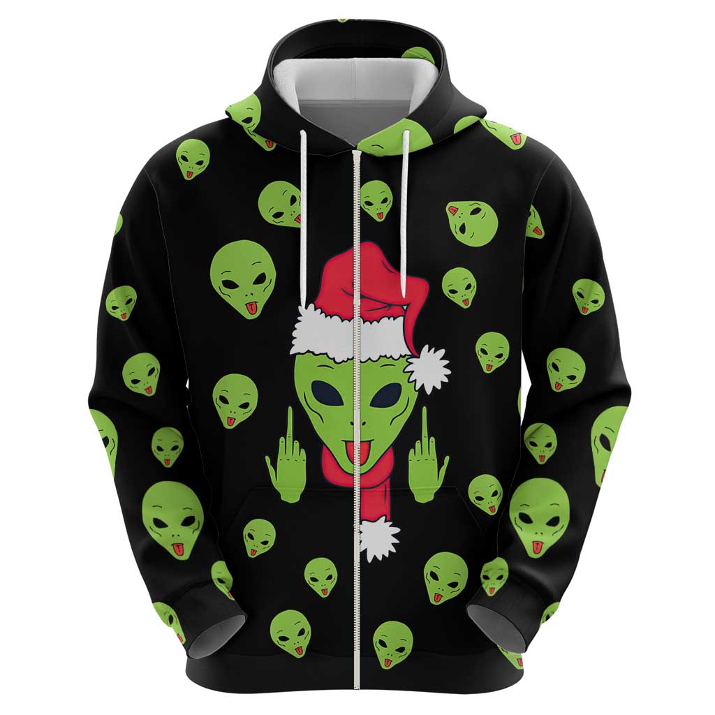 Alien Christmas Zip Hoodie Xmas Holiday Patterns - Wonder Print Shop