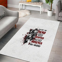 I'm Not The Hero You Wanted Area Rug - Wonder Print Shop