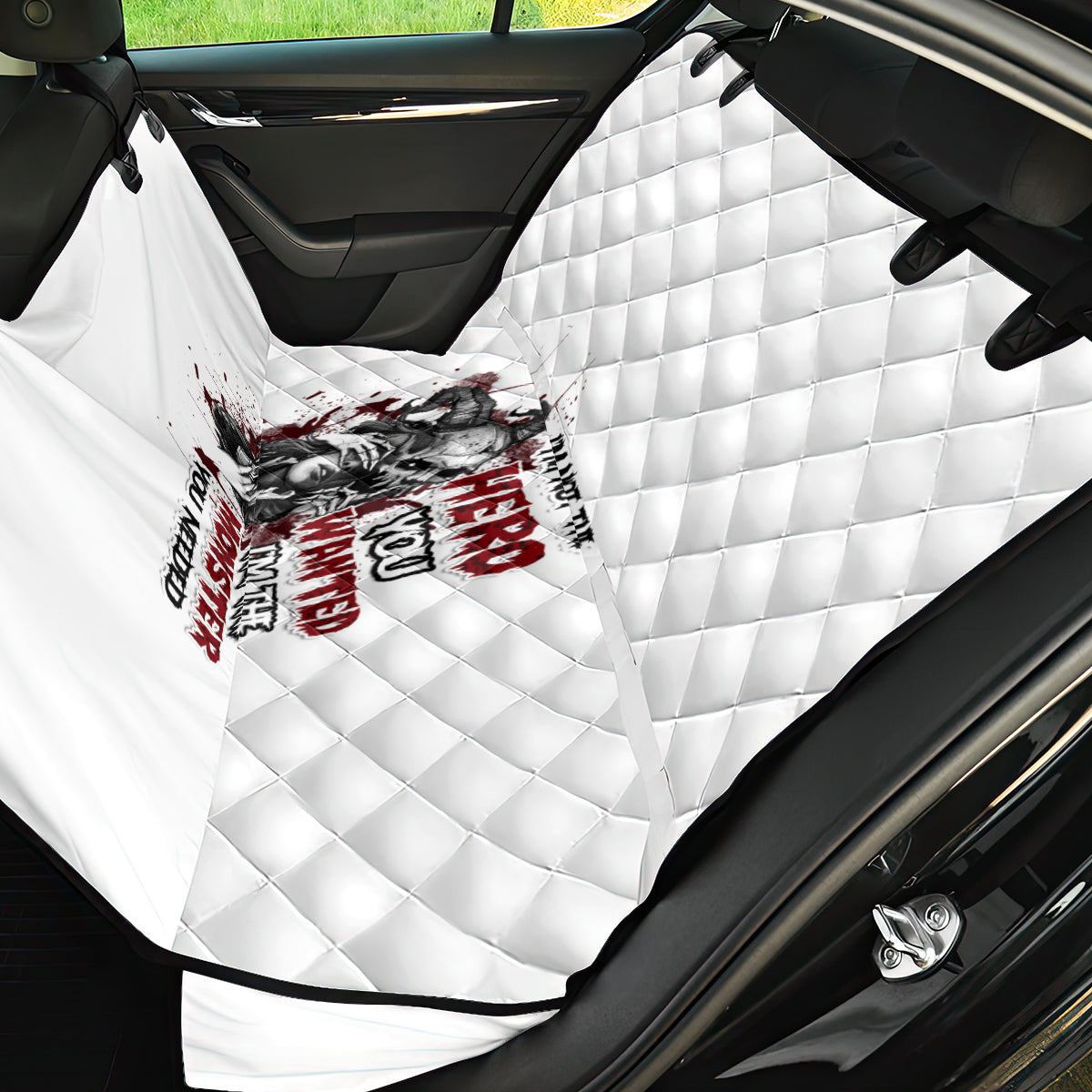 I'm Not The Hero You Wanted Back Car Seat Cover - Wonder Print Shop