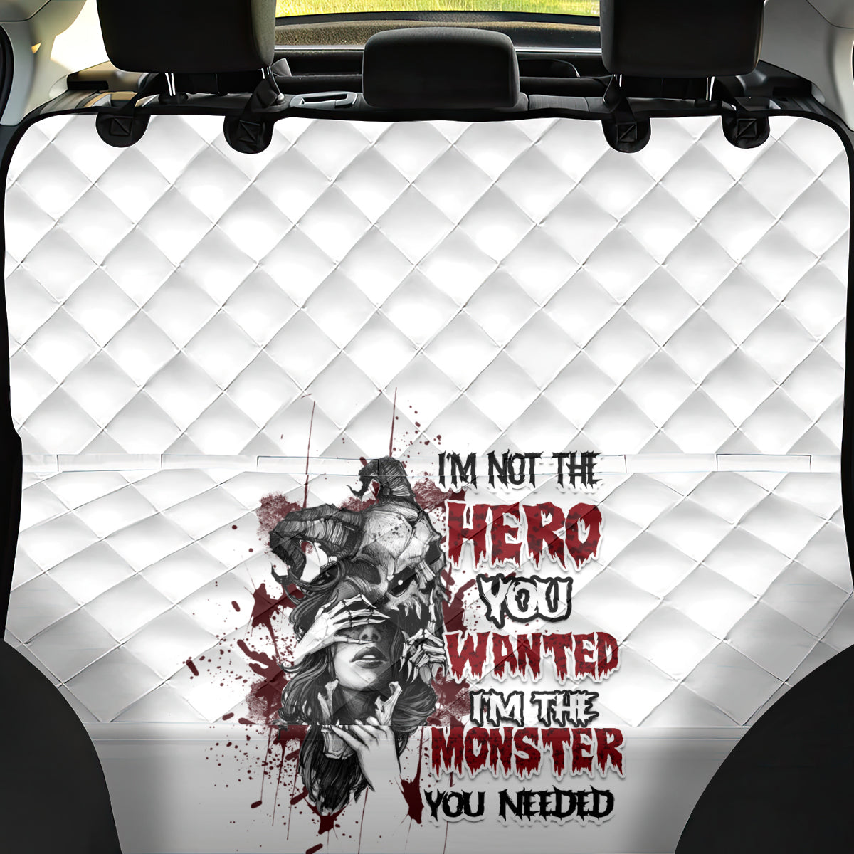 I'm Not The Hero You Wanted Back Car Seat Cover - Wonder Print Shop