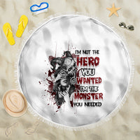 I'm Not The Hero You Wanted Beach Blanket - Wonder Print Shop