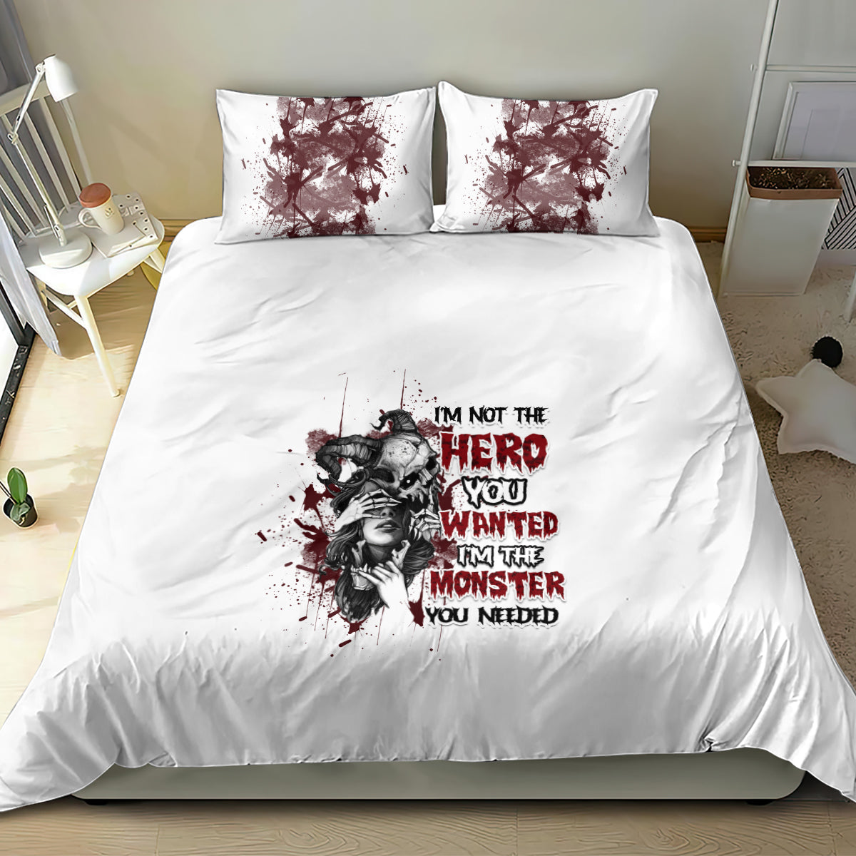 I'm Not The Hero You Wanted Bedding Set - Wonder Print Shop