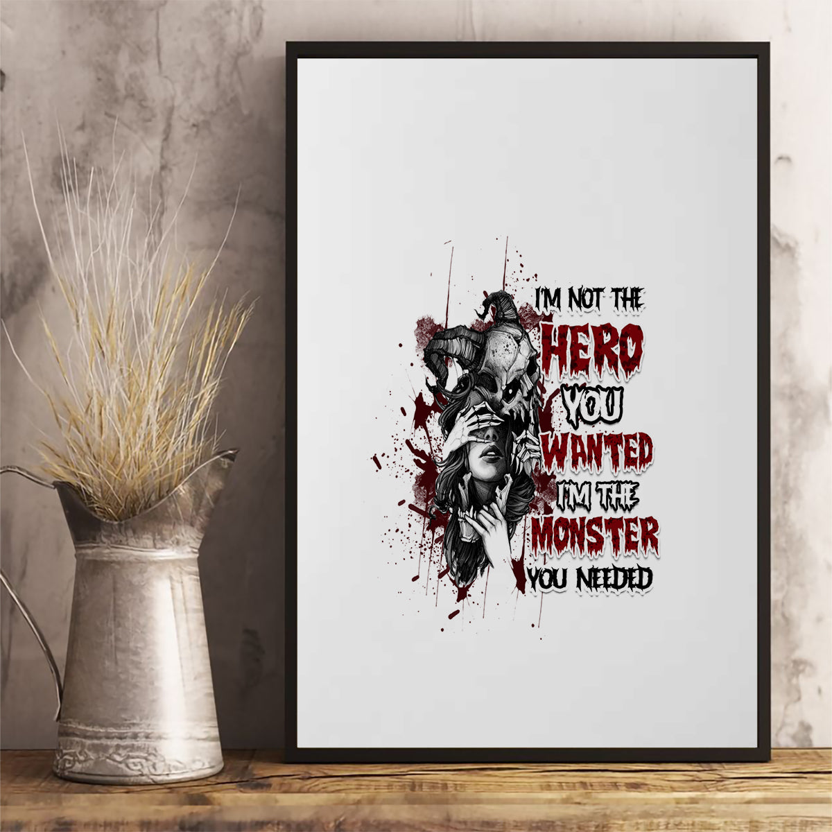 I'm Not The Hero You Wanted Canvas Wall Art - Wonder Print Shop