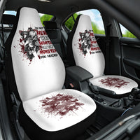 I'm Not The Hero You Wanted Car Seat Cover - Wonder Print Shop