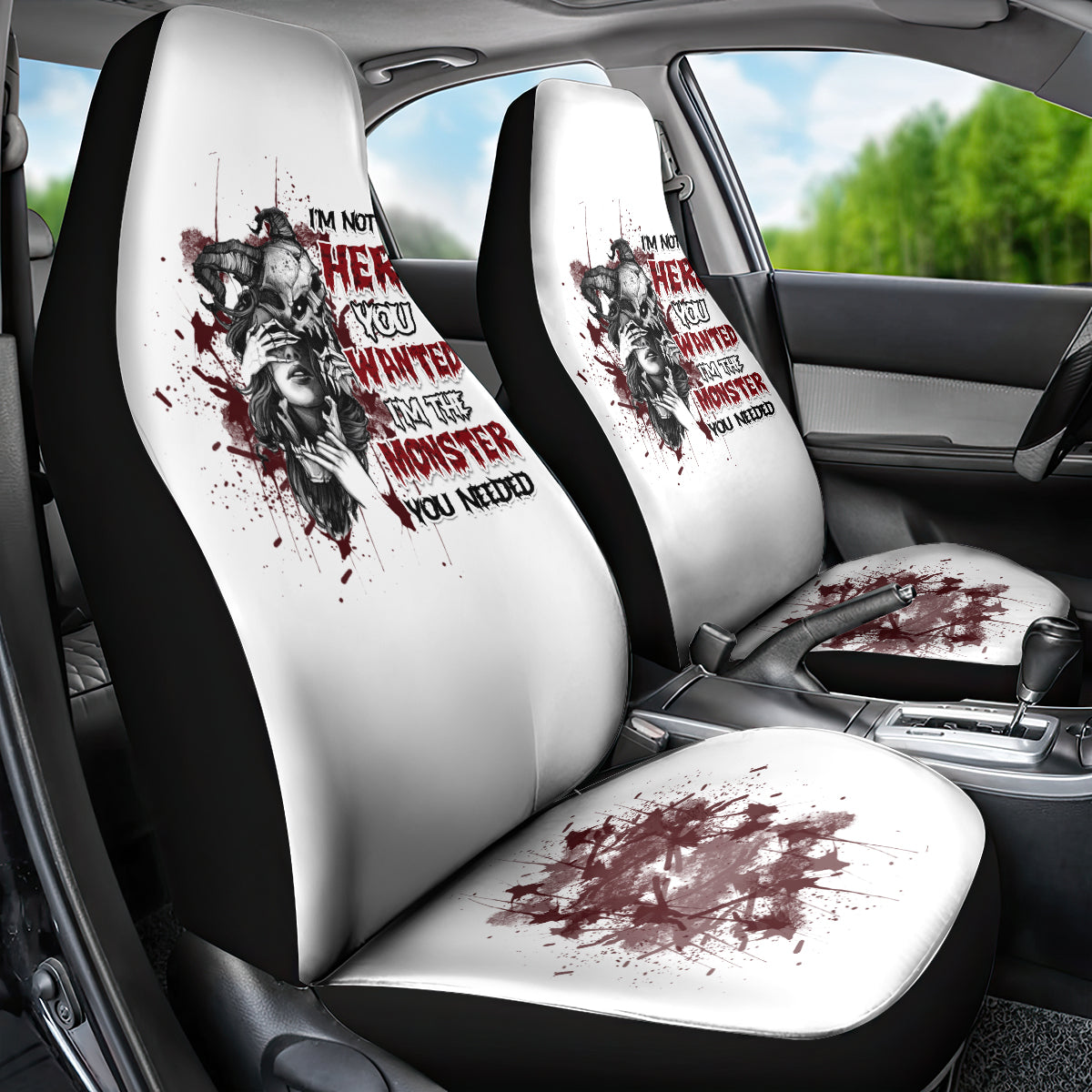 I'm Not The Hero You Wanted Car Seat Cover - Wonder Print Shop