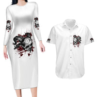 I'm Not The Hero You Wanted Couples Matching Long Sleeve Bodycon Dress and Hawaiian Shirt - Wonder Print Shop