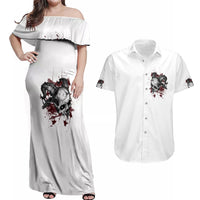 I'm Not The Hero You Wanted Couples Matching Off Shoulder Maxi Dress and Hawaiian Shirt - Wonder Print Shop