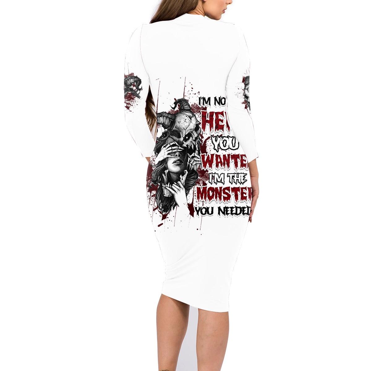 I'm Not The Hero You Wanted Family Matching Long Sleeve Bodycon Dress and Hawaiian Shirt - Wonder Print Shop