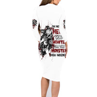 I'm Not The Hero You Wanted Family Matching Long Sleeve Bodycon Dress and Hawaiian Shirt - Wonder Print Shop