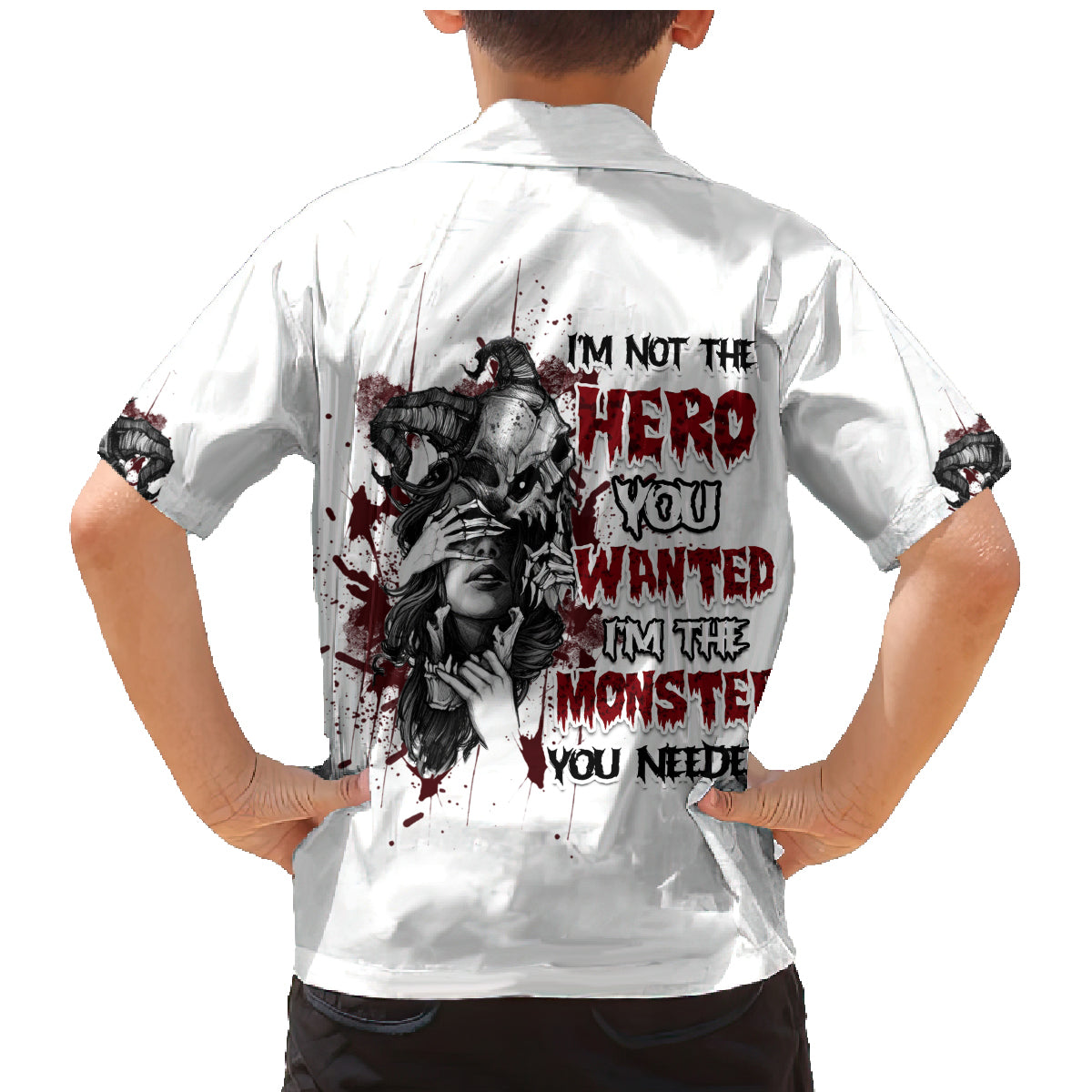 I'm Not The Hero You Wanted Family Matching Mermaid Dress and Hawaiian Shirt - Wonder Print Shop