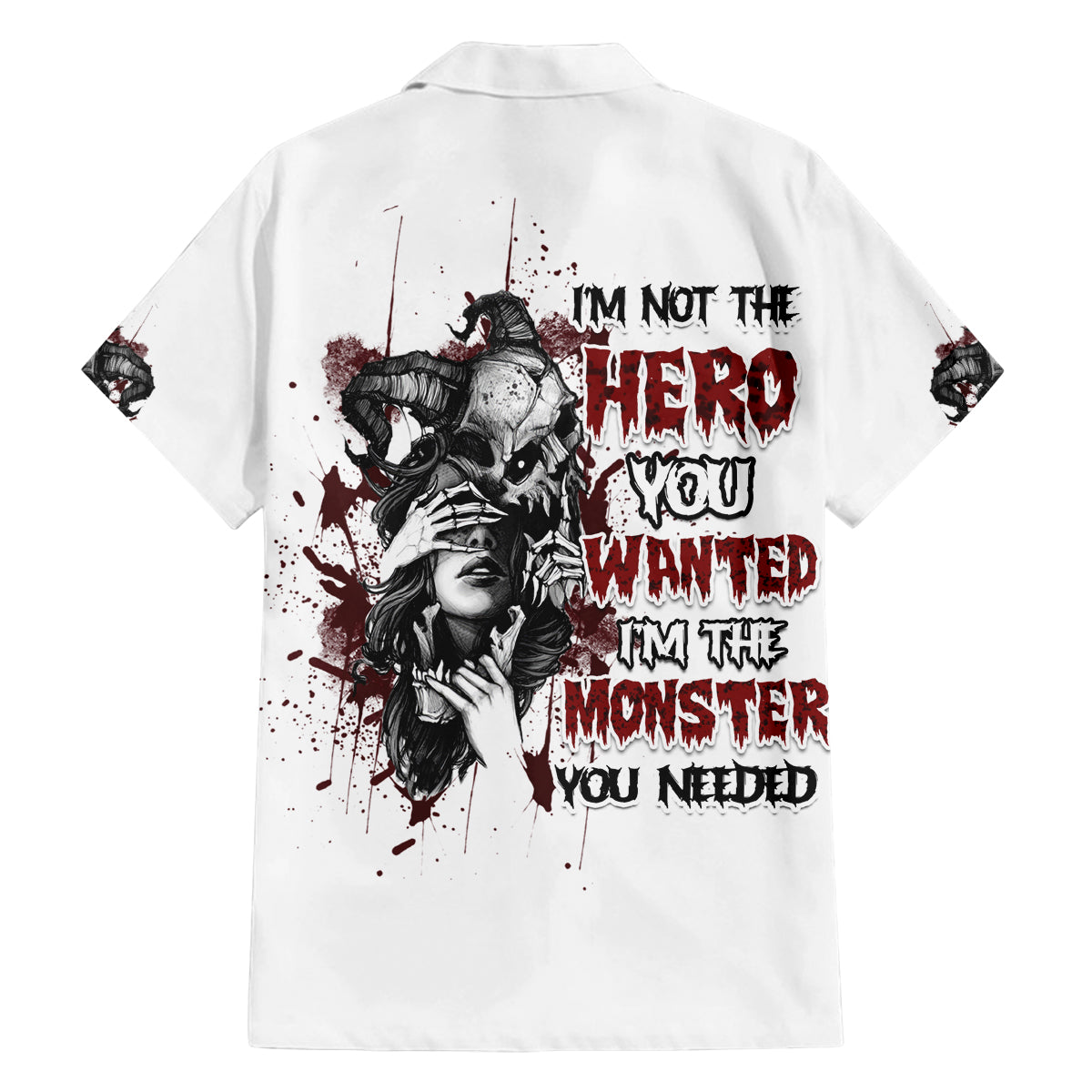 I'm Not The Hero You Wanted Family Matching Off Shoulder Long Sleeve Dress and Hawaiian Shirt - Wonder Print Shop