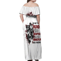 I'm Not The Hero You Wanted Family Matching Off Shoulder Maxi Dress and Hawaiian Shirt - Wonder Print Shop