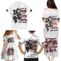 I'm Not The Hero You Wanted Family Matching Puletasi Dress and Hawaiian Shirt - Wonder Print Shop