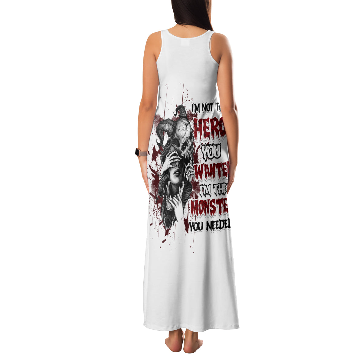 I'm Not The Hero You Wanted Family Matching Tank Maxi Dress and Hawaiian Shirt - Wonder Print Shop