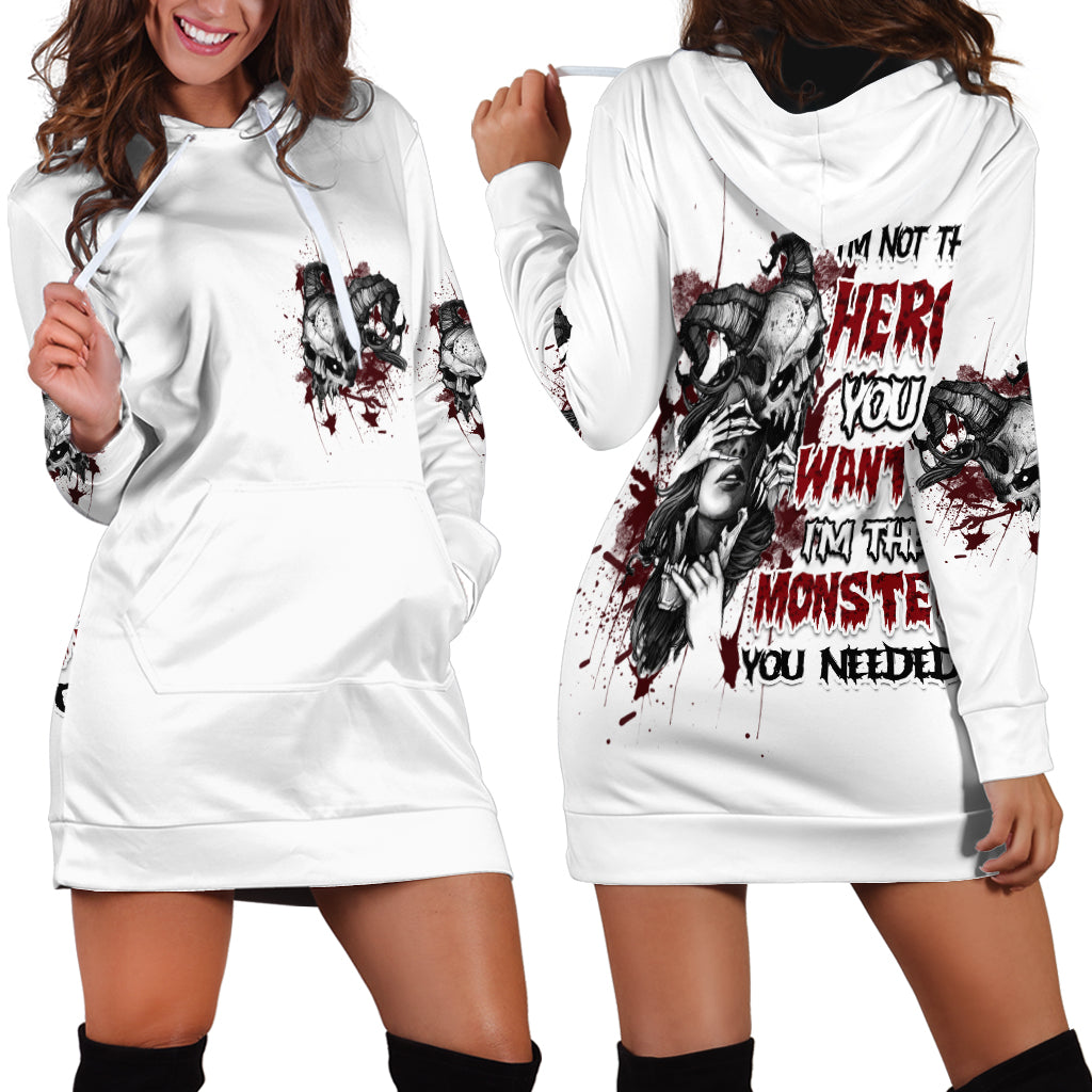 I'm Not The Hero You Wanted Hoodie Dress - Wonder Print Shop