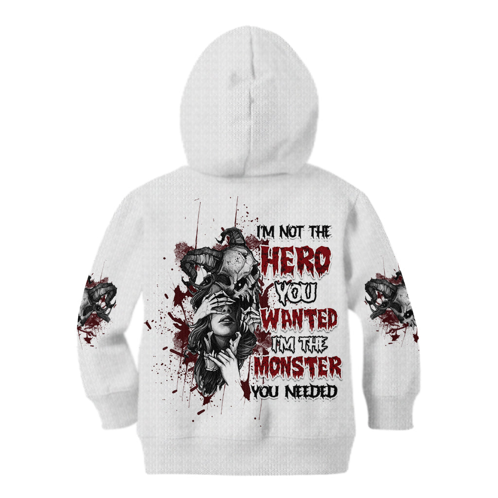 I'm Not The Hero You Wanted Kid Hoodie - Wonder Print Shop