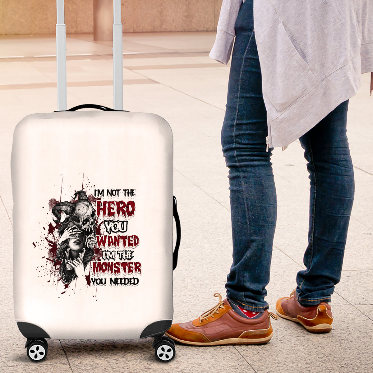 I'm Not The Hero You Wanted Luggage Cover - Wonder Print Shop