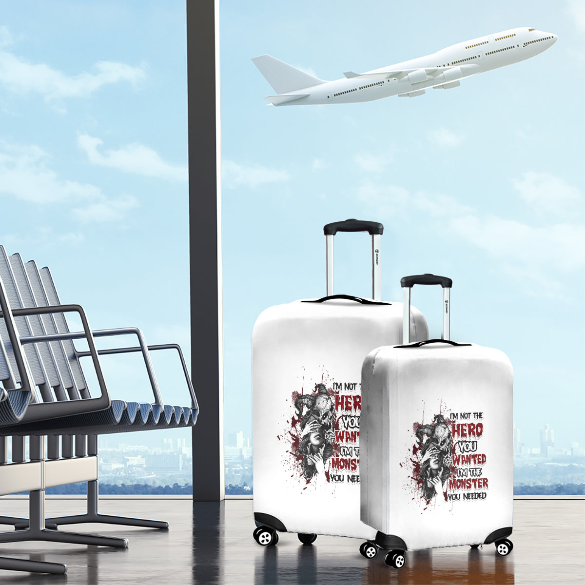 I'm Not The Hero You Wanted Luggage Cover - Wonder Print Shop
