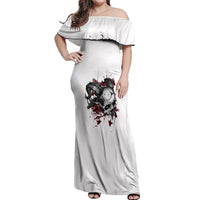 I'm Not The Hero You Wanted Off Shoulder Maxi Dress - Wonder Print Shop