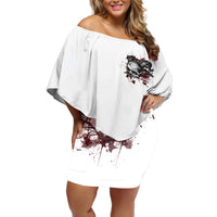 I'm Not The Hero You Wanted Off Shoulder Short Dress - Wonder Print Shop