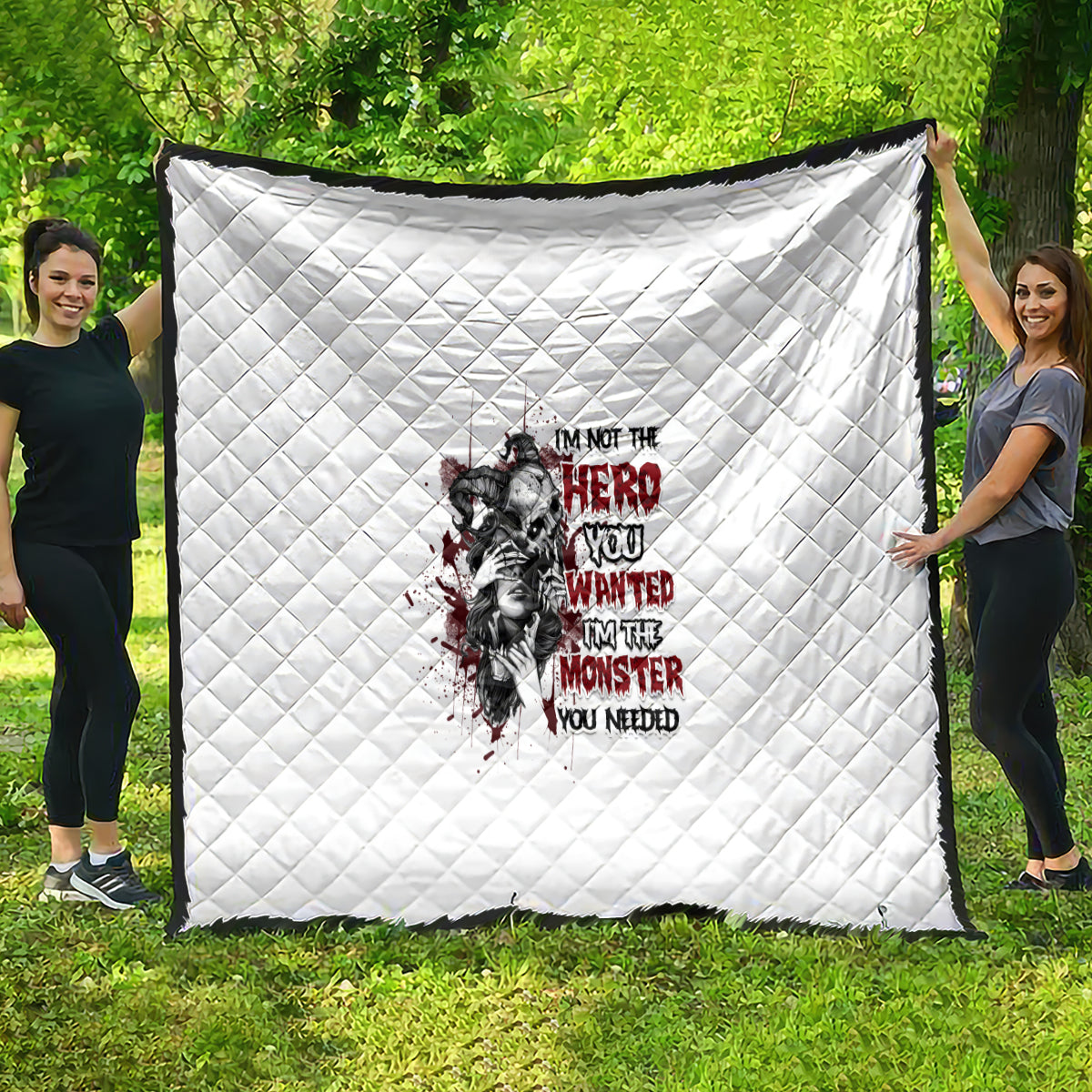 I'm Not The Hero You Wanted Quilt - Wonder Print Shop