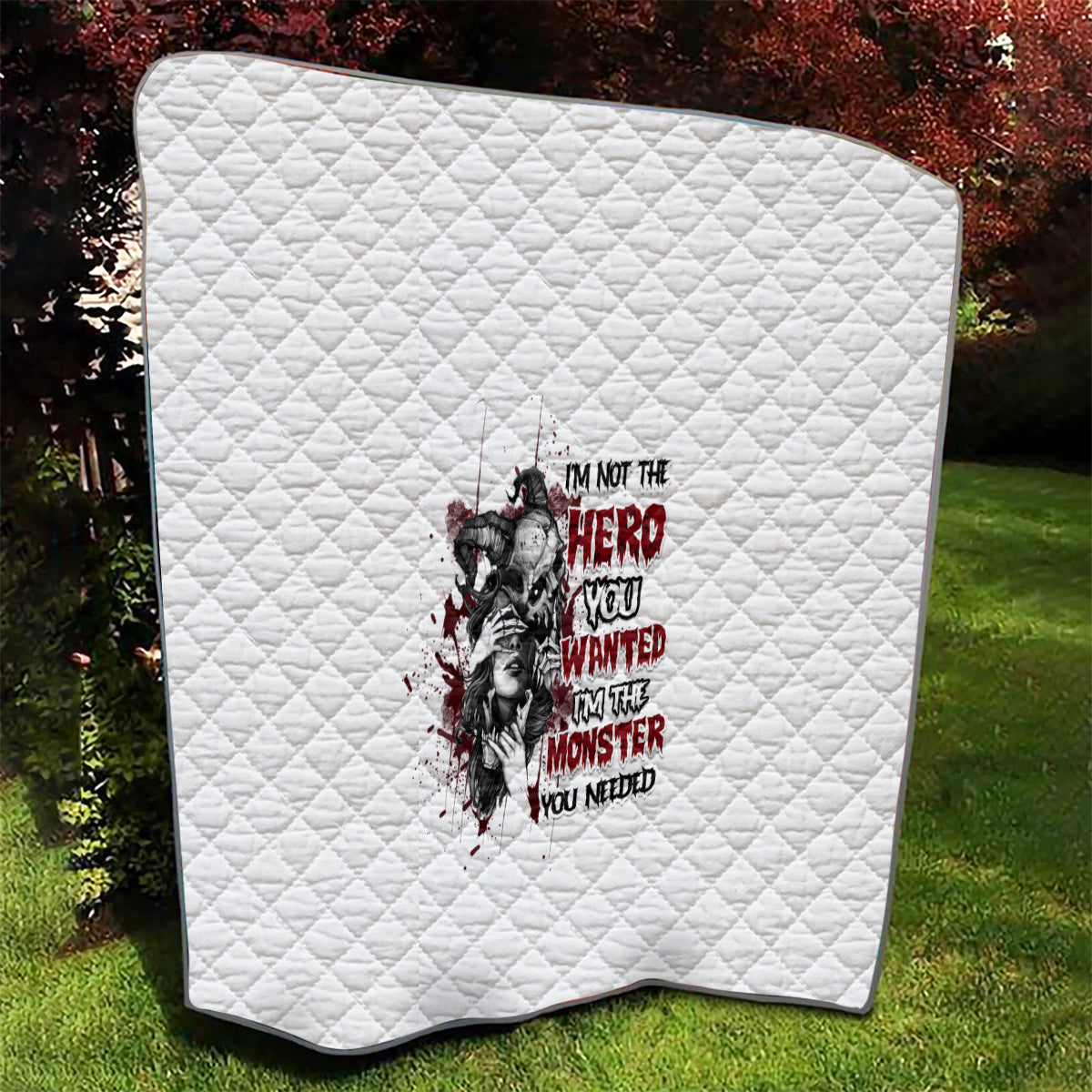 I'm Not The Hero You Wanted Quilt - Wonder Print Shop