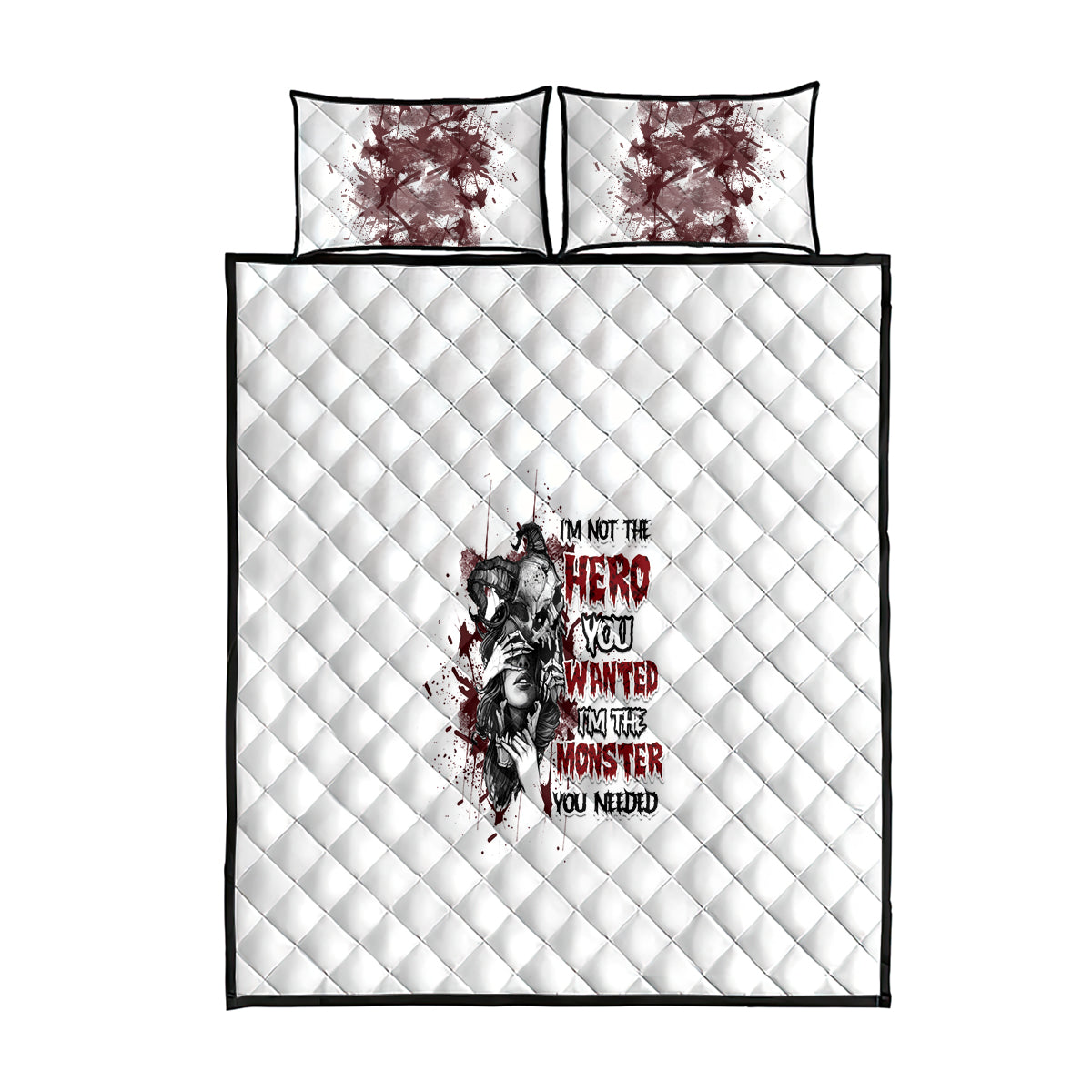 I'm Not The Hero You Wanted Quilt Bed Set - Wonder Print Shop